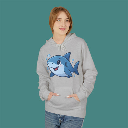 Cartoon Cute Shark Fleece Unisex Hoodie
