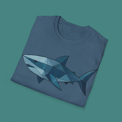 Geometric Polygon Shark Unisex T-Shirt