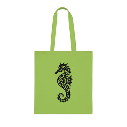 Tribal Tattoo Seahorse Tote Bag