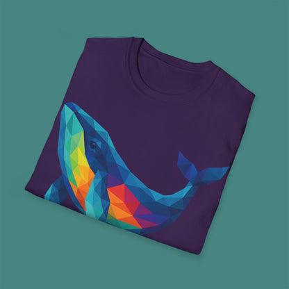 Geometric Polygon Whale Unisex T-Shirt