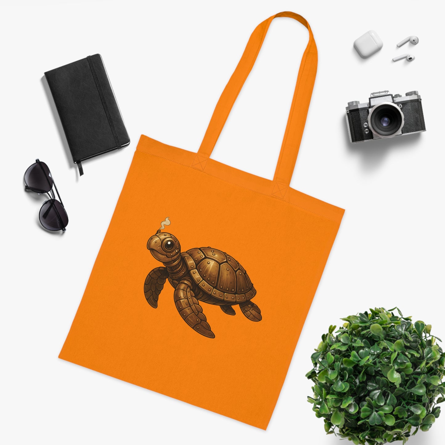 Steampunk Mechanical Turtle Tote Bag