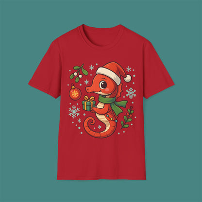 Christmas Seahorse Unisex T-Shirt