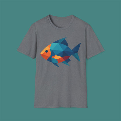 Geometric Polygon Fish Unisex T-Shirt