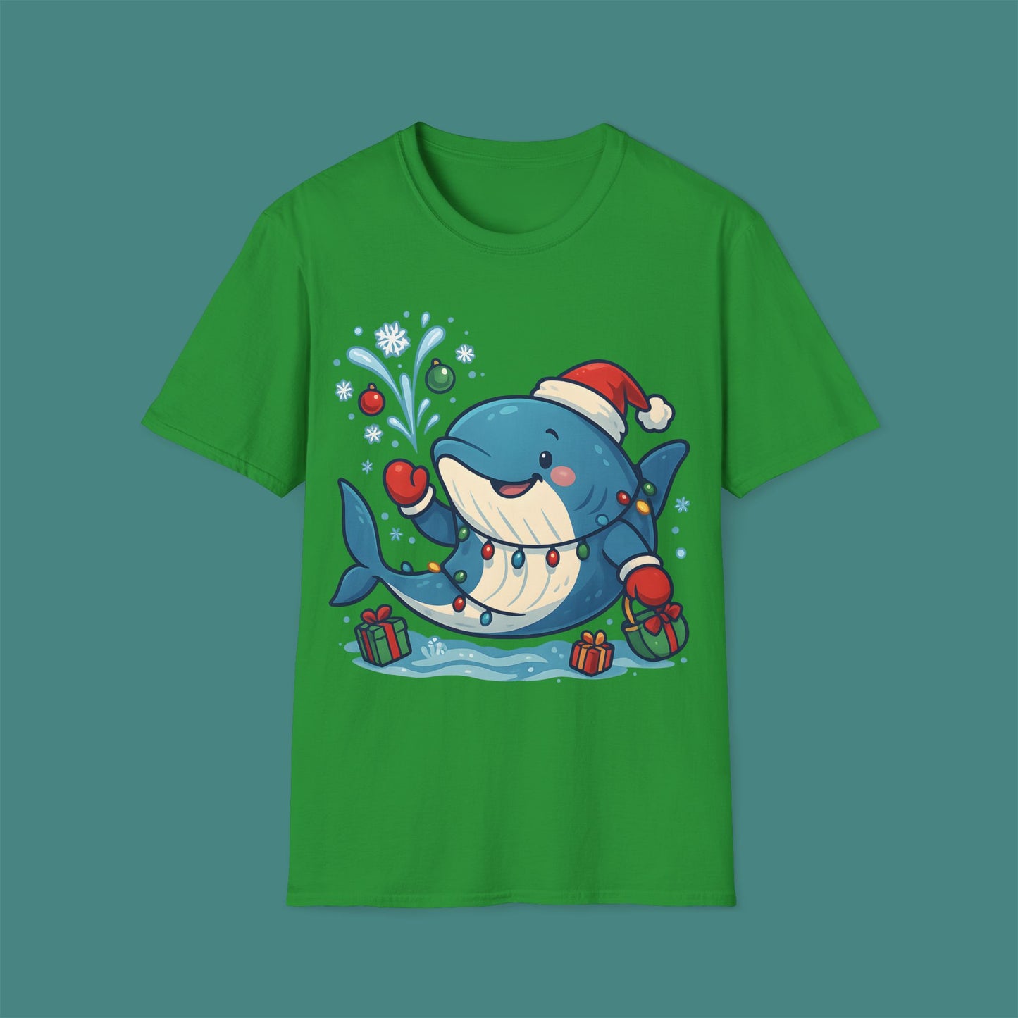 Christmas Whale Unisex T-Shirt