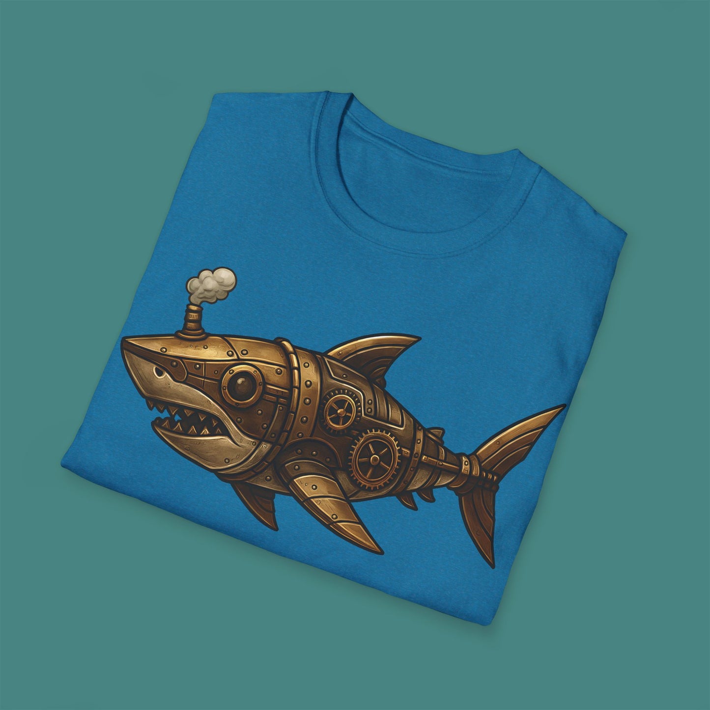 Steampunk Mechanical Shark Unisex T-Shirt