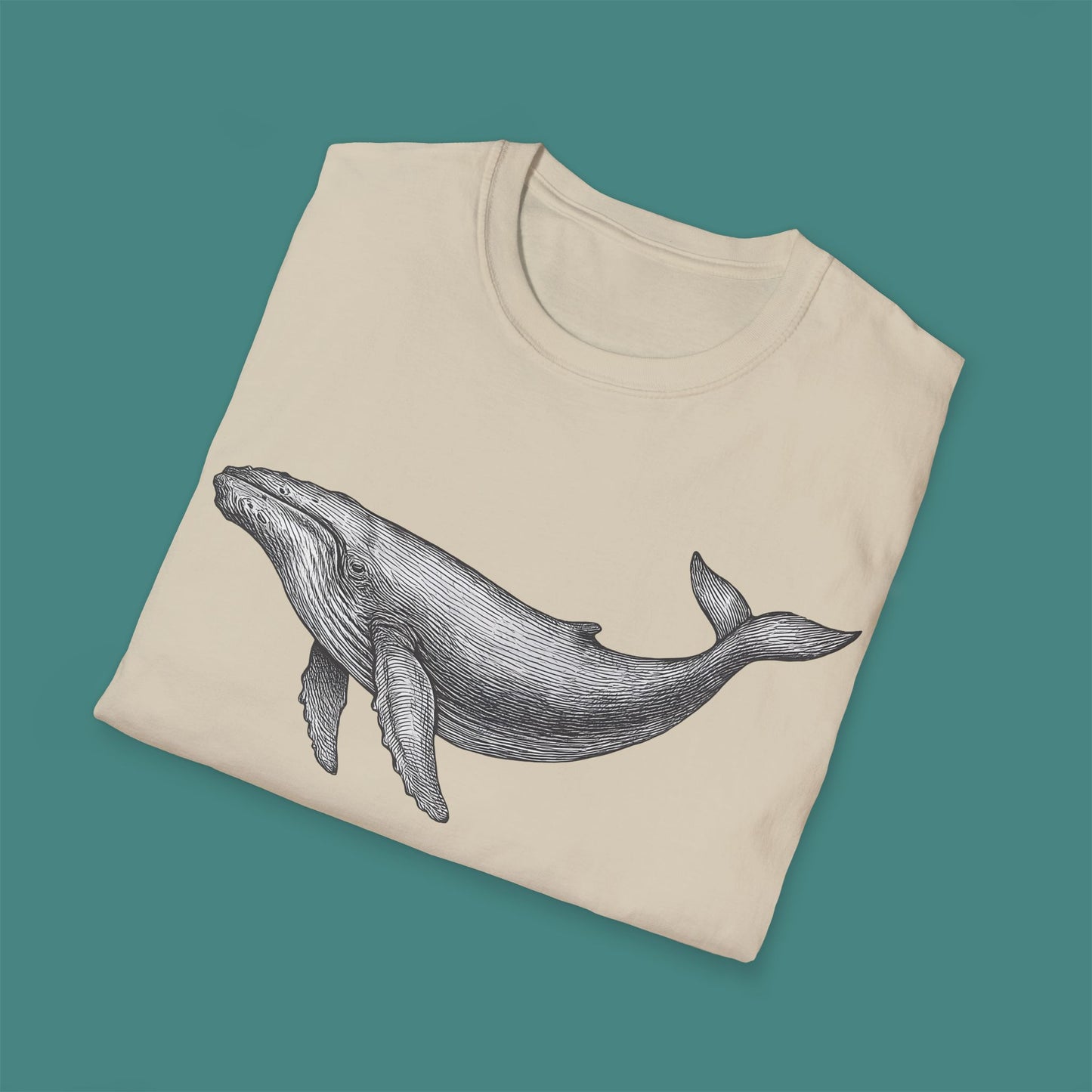 Vintage Etching Whale Unisex T-Shirt
