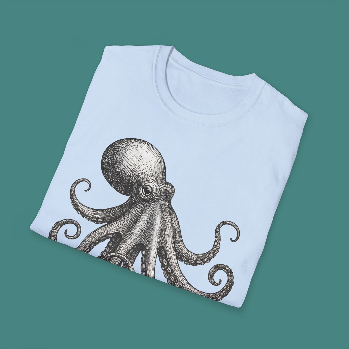 Vintage Etching Octopus Unisex T-Shirt