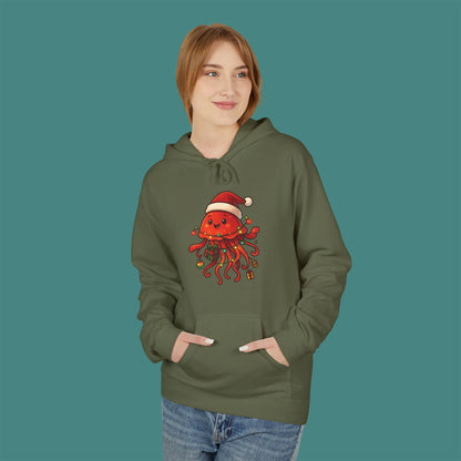 Christmas Jellyfish Fleece Unisex Hoodie