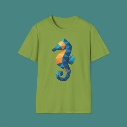 Geometric Polygon Seahorse Unisex T-Shirt