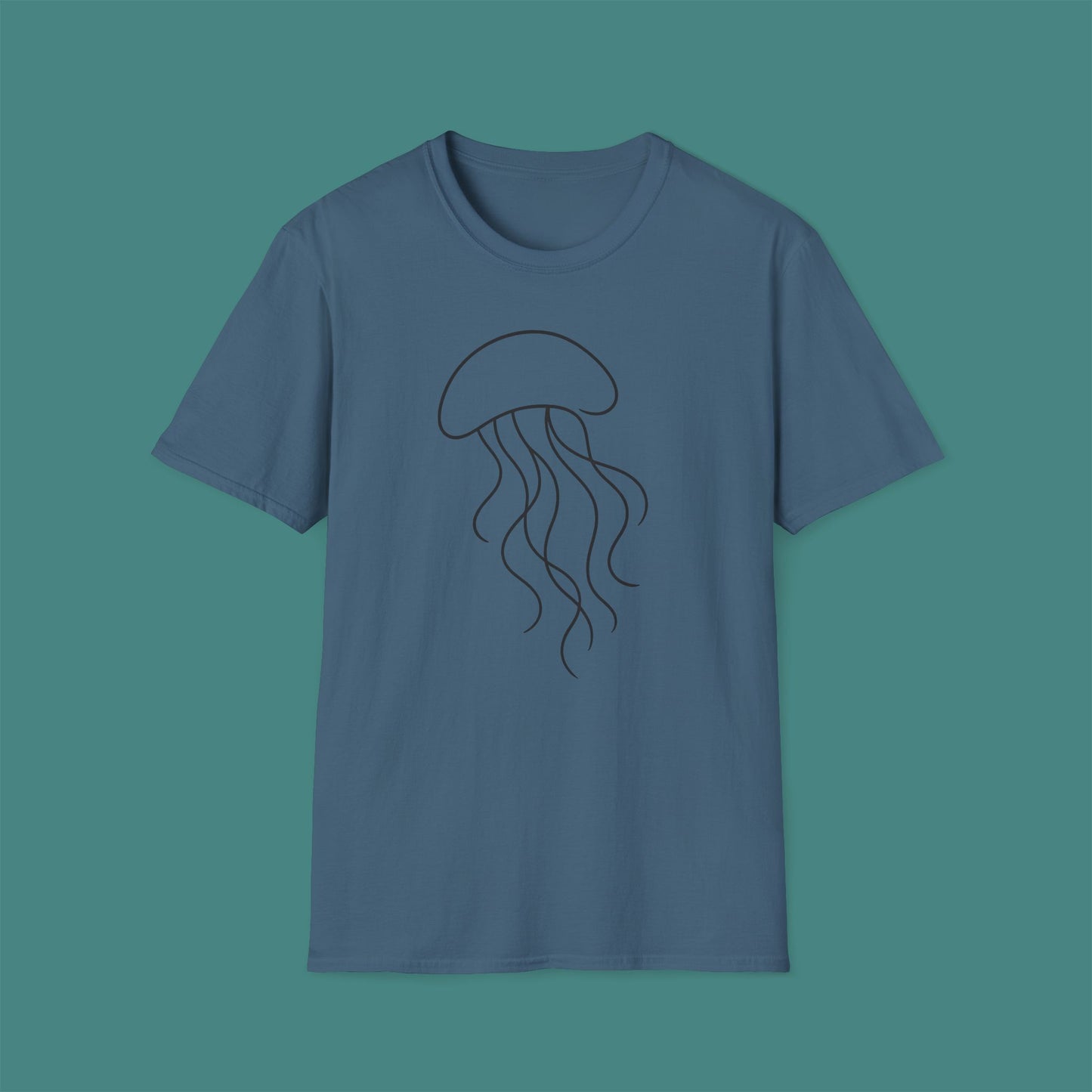 Minimalist Line Art Jellyfish Unisex T-Shirt