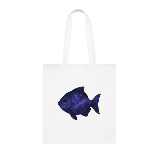 Cosmic Galaxy Fish Tote Bag