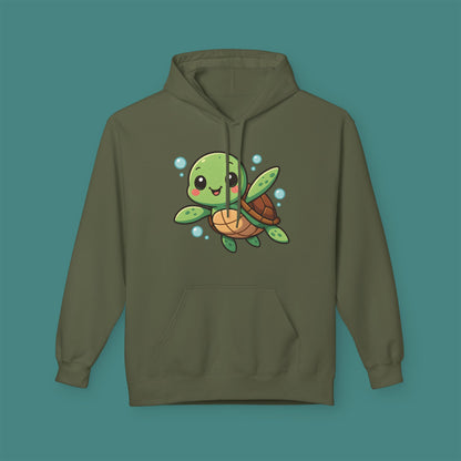 Cartoon Cute Turtle Fleece Unisex Hoodie