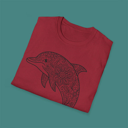 Intricate Mandala Dolphin Unisex T-Shirt