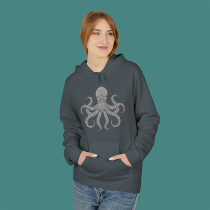 Intricate Mandala Octopus Fleece Unisex Hoodie
