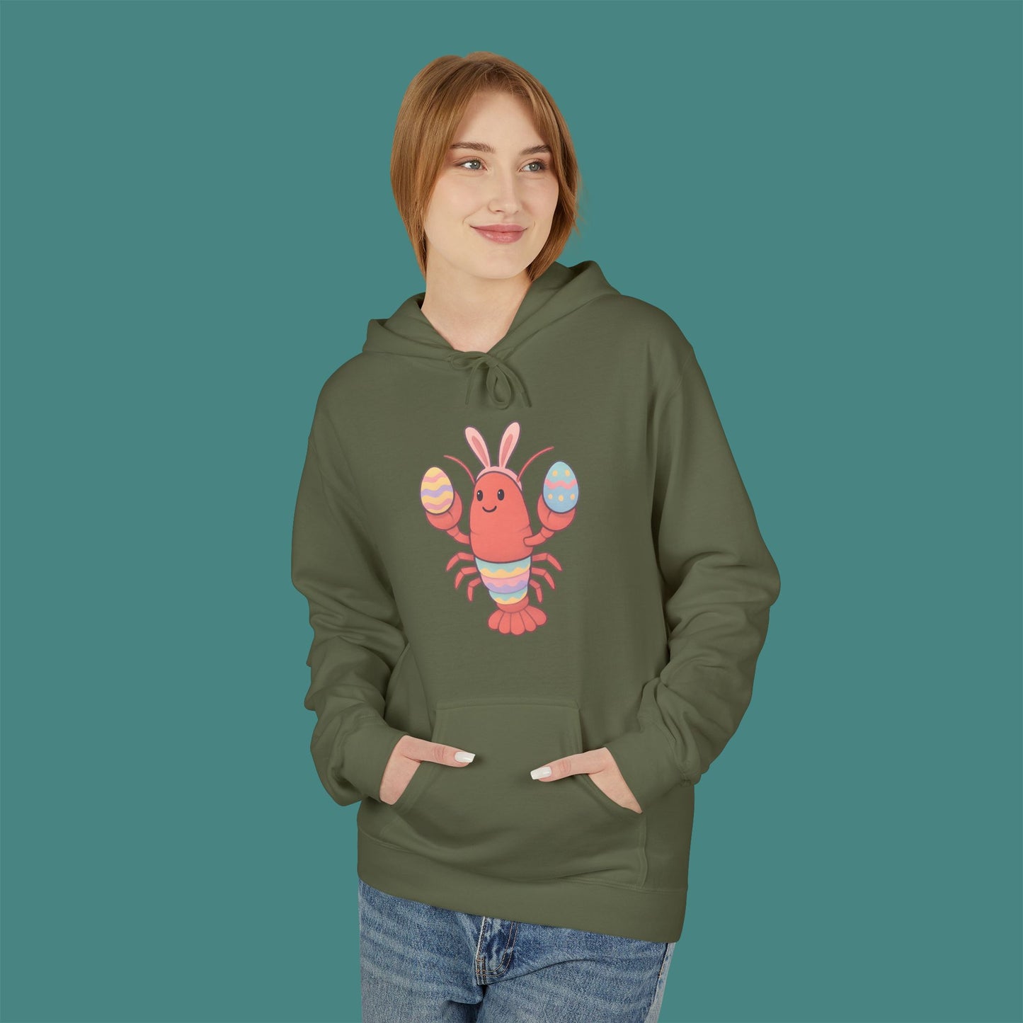 Easter Lobster Fleece Unisex Hoodie