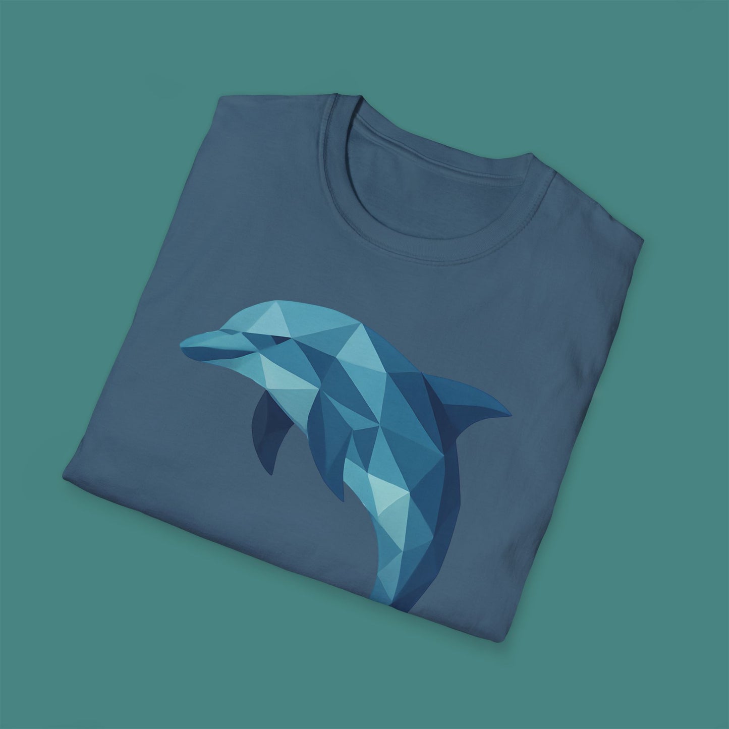 Geometric Polygon Dolphin Unisex T-Shirt