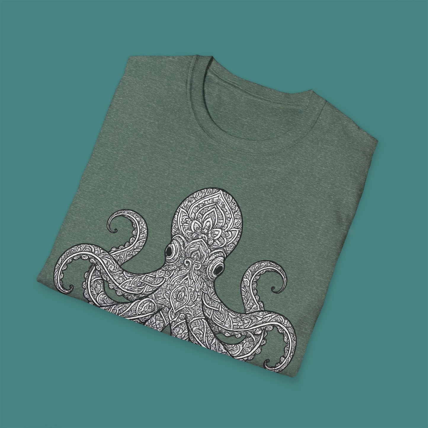 Intricate Mandala Octopus Unisex T-Shirt