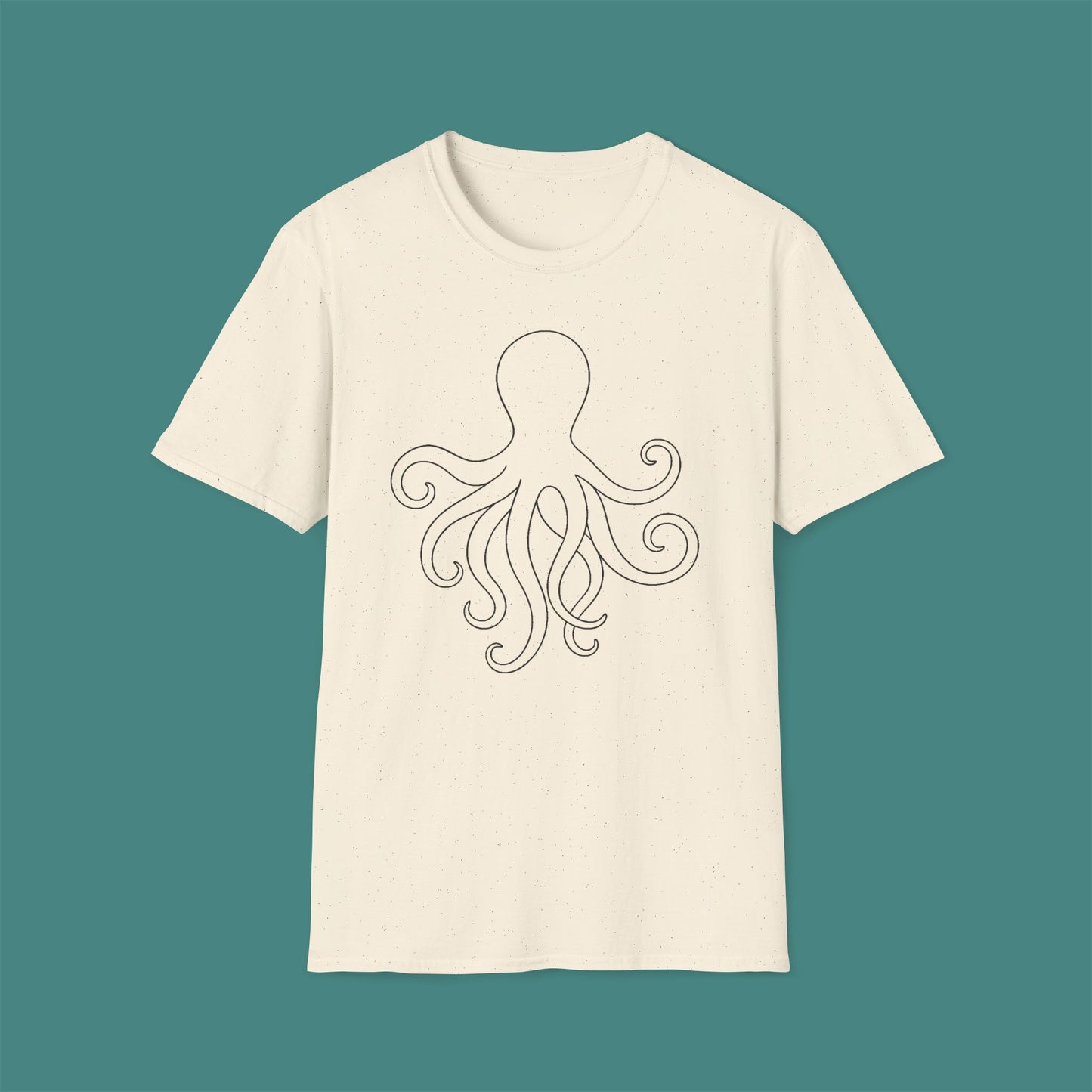 Minimalist Line Art Octopus Unisex T-Shirt