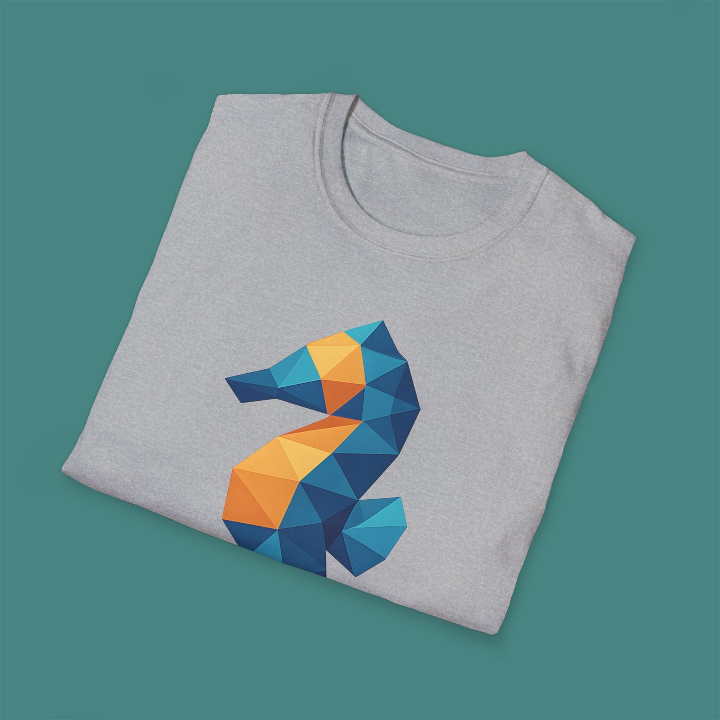 Geometric Polygon Seahorse Unisex T-Shirt
