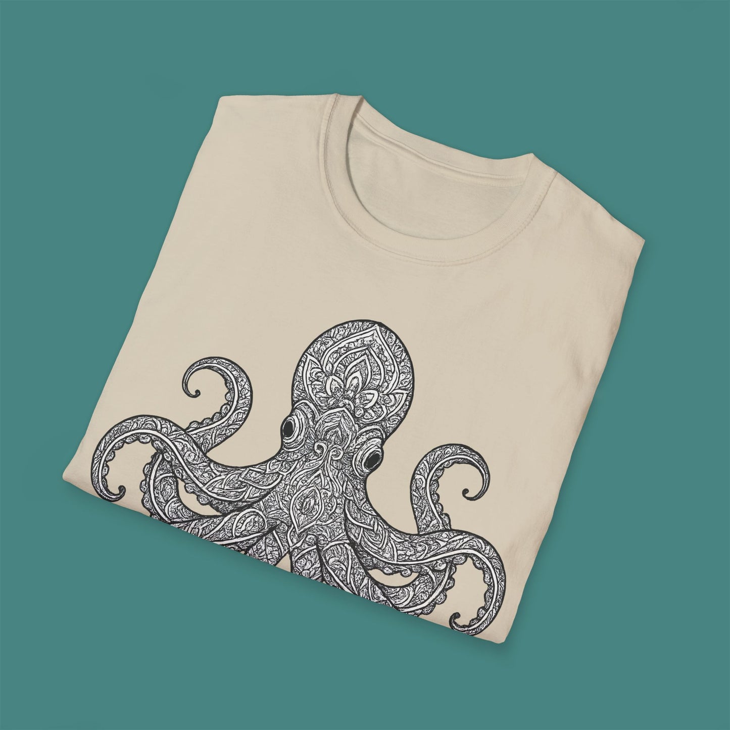 Intricate Mandala Octopus Unisex T-Shirt
