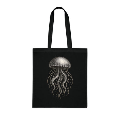 Vintage Etching Jellyfish Tote Bag