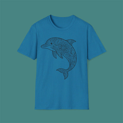 Intricate Mandala Dolphin Unisex T-Shirt