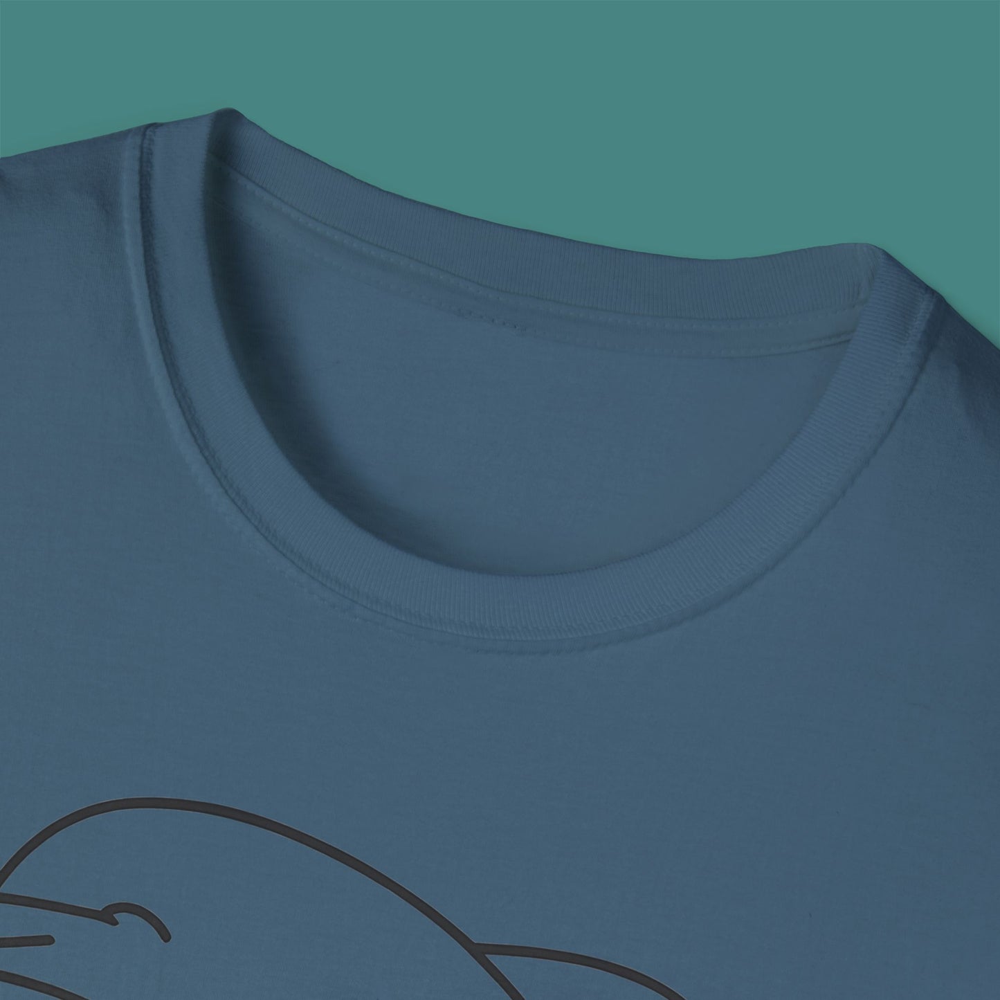 Minimalist Line Art Dolphin Unisex T-Shirt