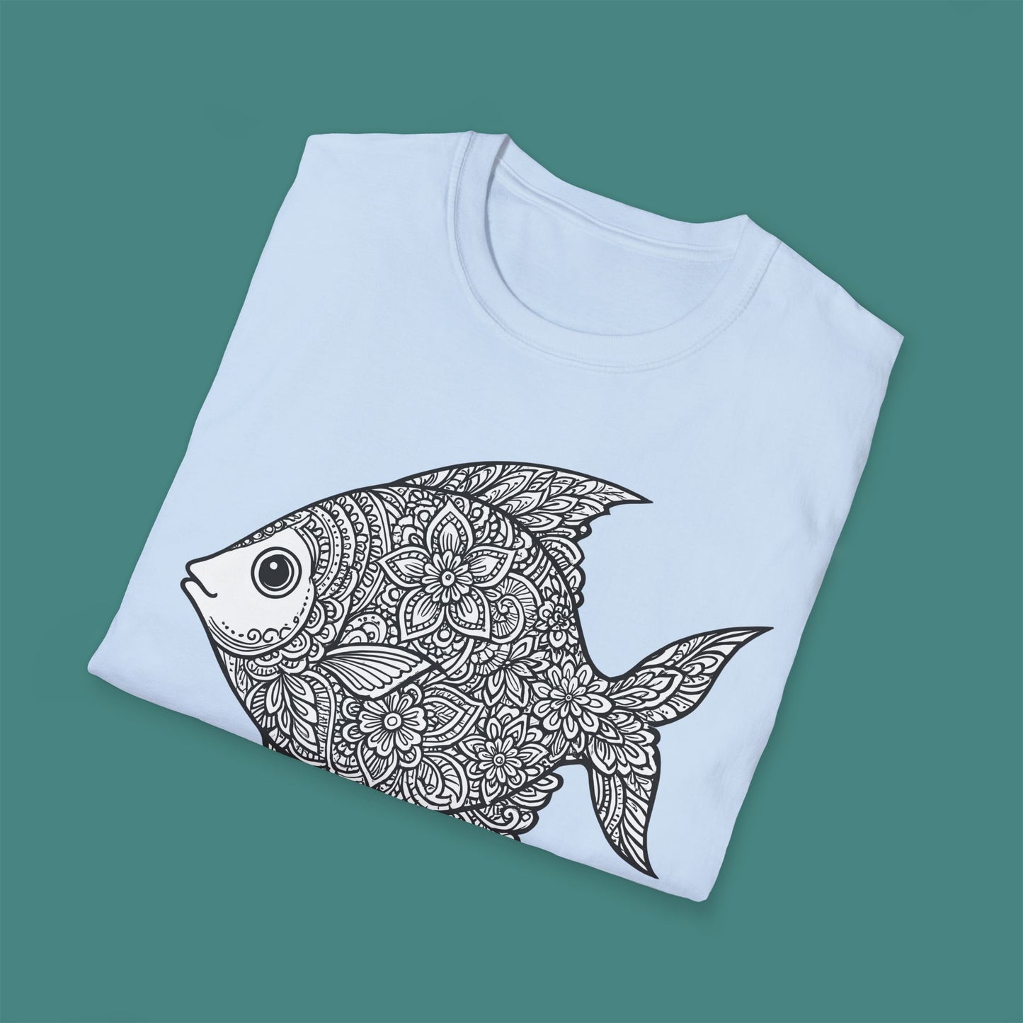 Intricate Mandala Fish Unisex T-Shirt
