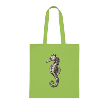 Vintage Etching Seahorse Tote Bag