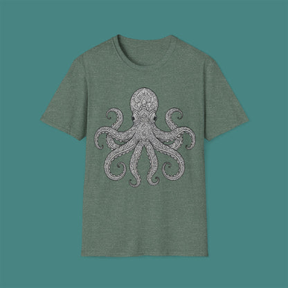 Intricate Mandala Octopus Unisex T-Shirt
