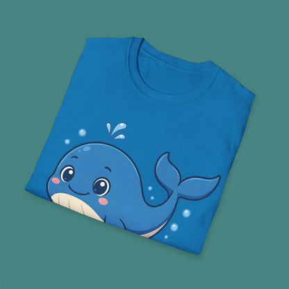 Cartoon Cute Whale Unisex T-Shirt