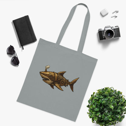 Steampunk Mechanical Shark Tote Bag