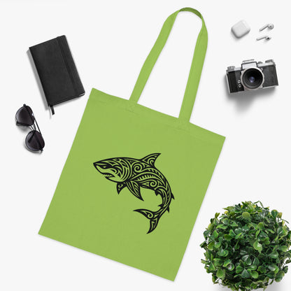 Tribal Tattoo Shark Tote Bag