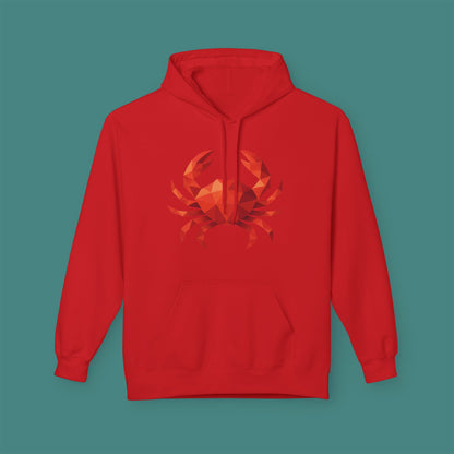 Geometric Polygon Crab Fleece Unisex Hoodie
