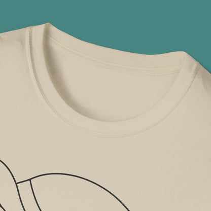 Minimalist Line Art Turtle Unisex T-Shirt