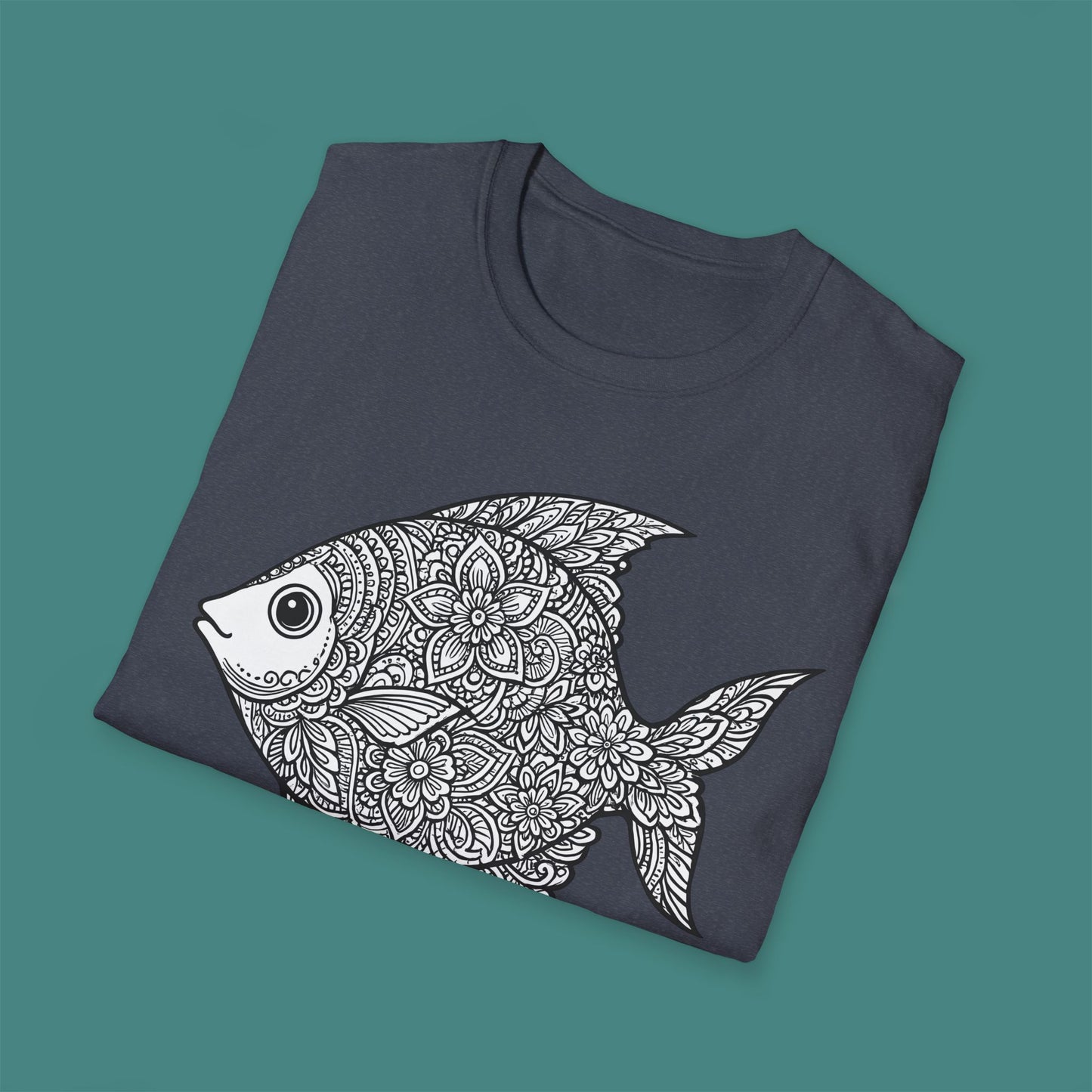 Intricate Mandala Fish Unisex T-Shirt