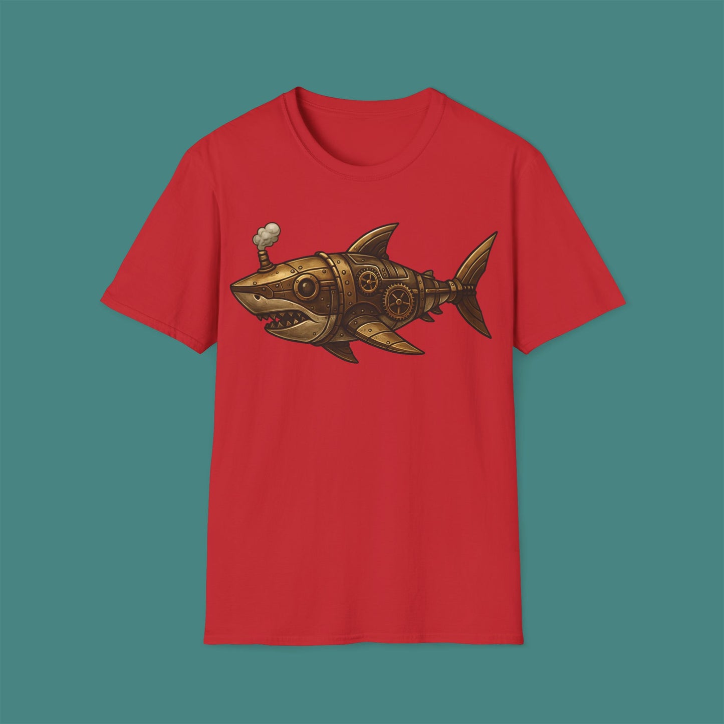 Steampunk Mechanical Shark Unisex T-Shirt