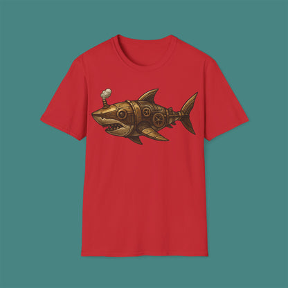 Steampunk Mechanical Shark Unisex T-Shirt
