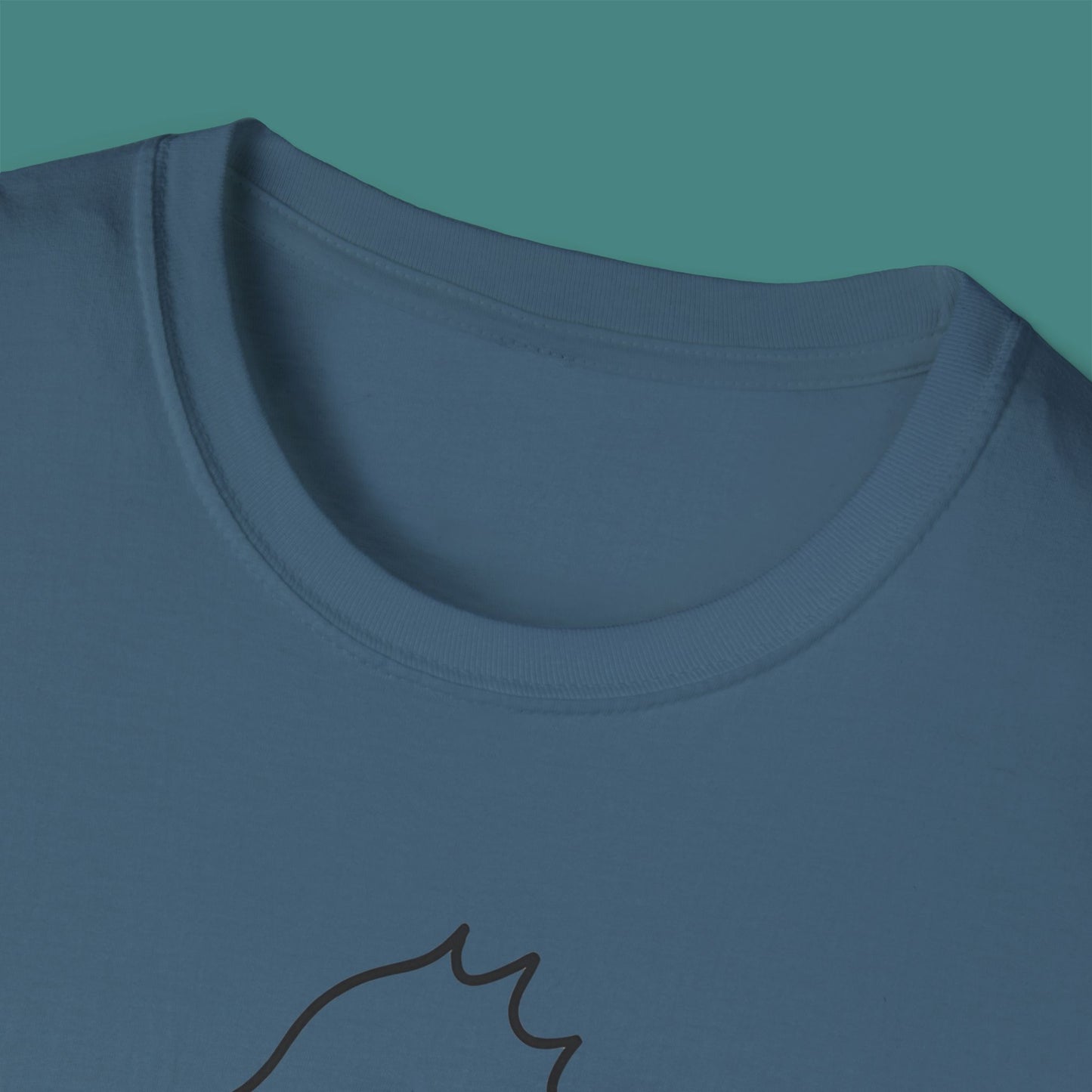 Minimalist Line Art Seahorse Unisex T-Shirt