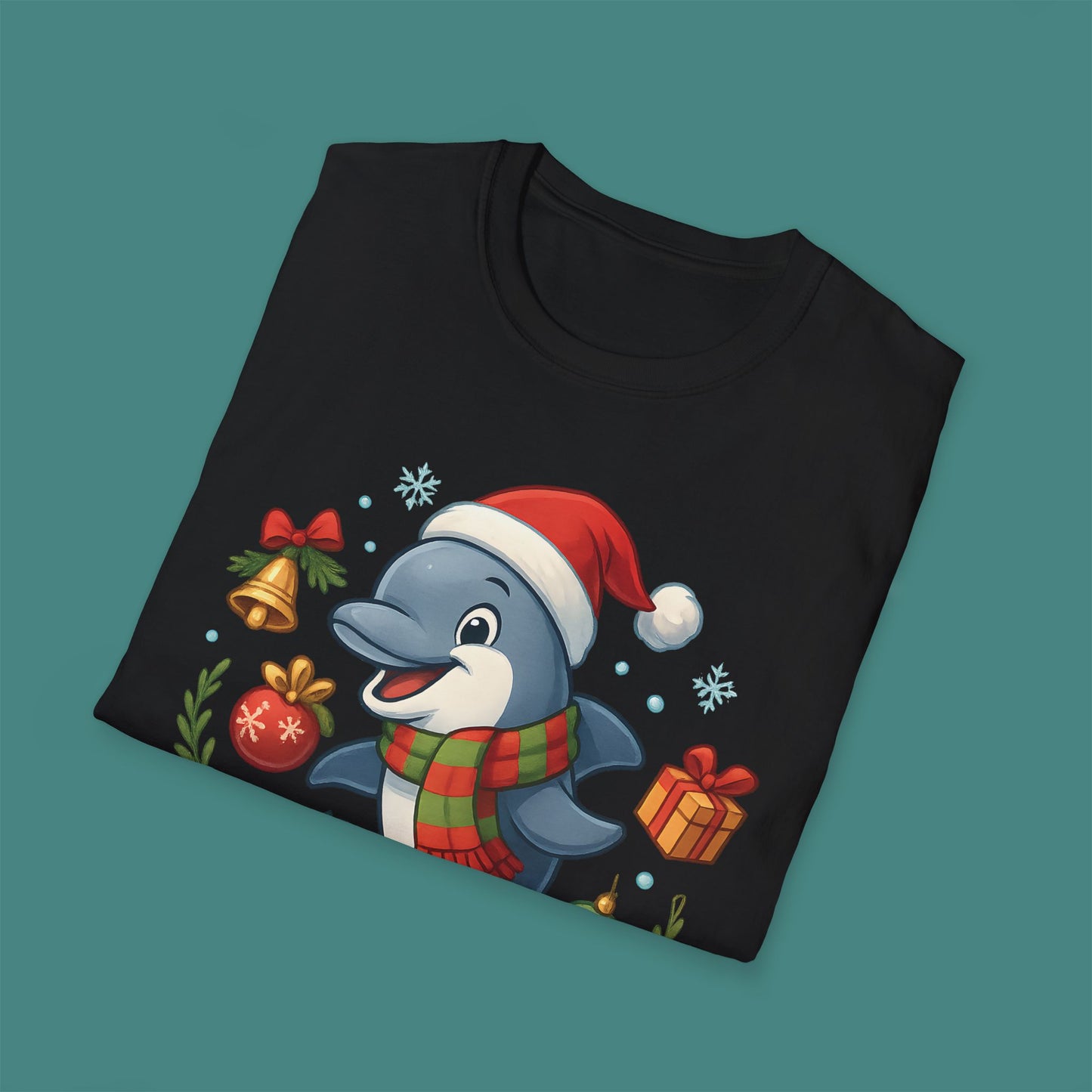 Christmas Dolphin Unisex T-Shirt