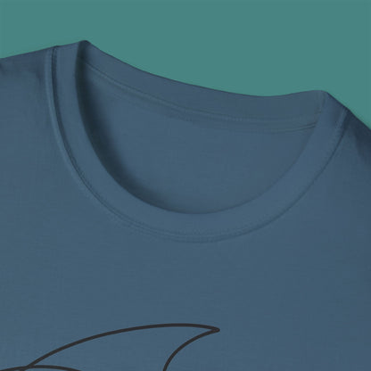 Minimalist Line Art Fish Unisex T-Shirt