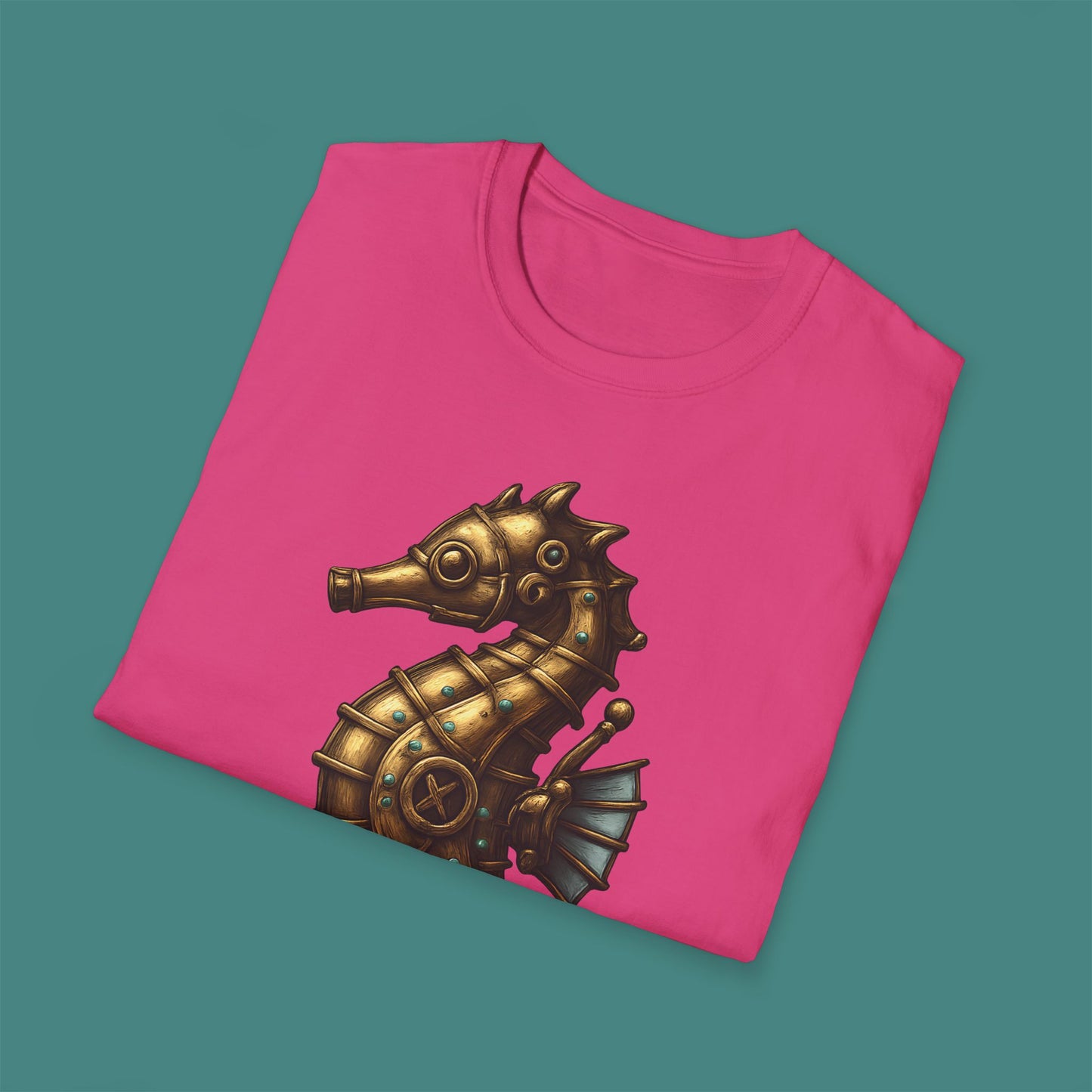 Steampunk Mechanical Seahorse Unisex T-Shirt