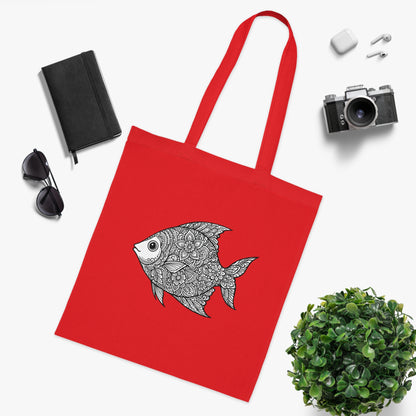 Intricate Mandala Fish Tote Bag