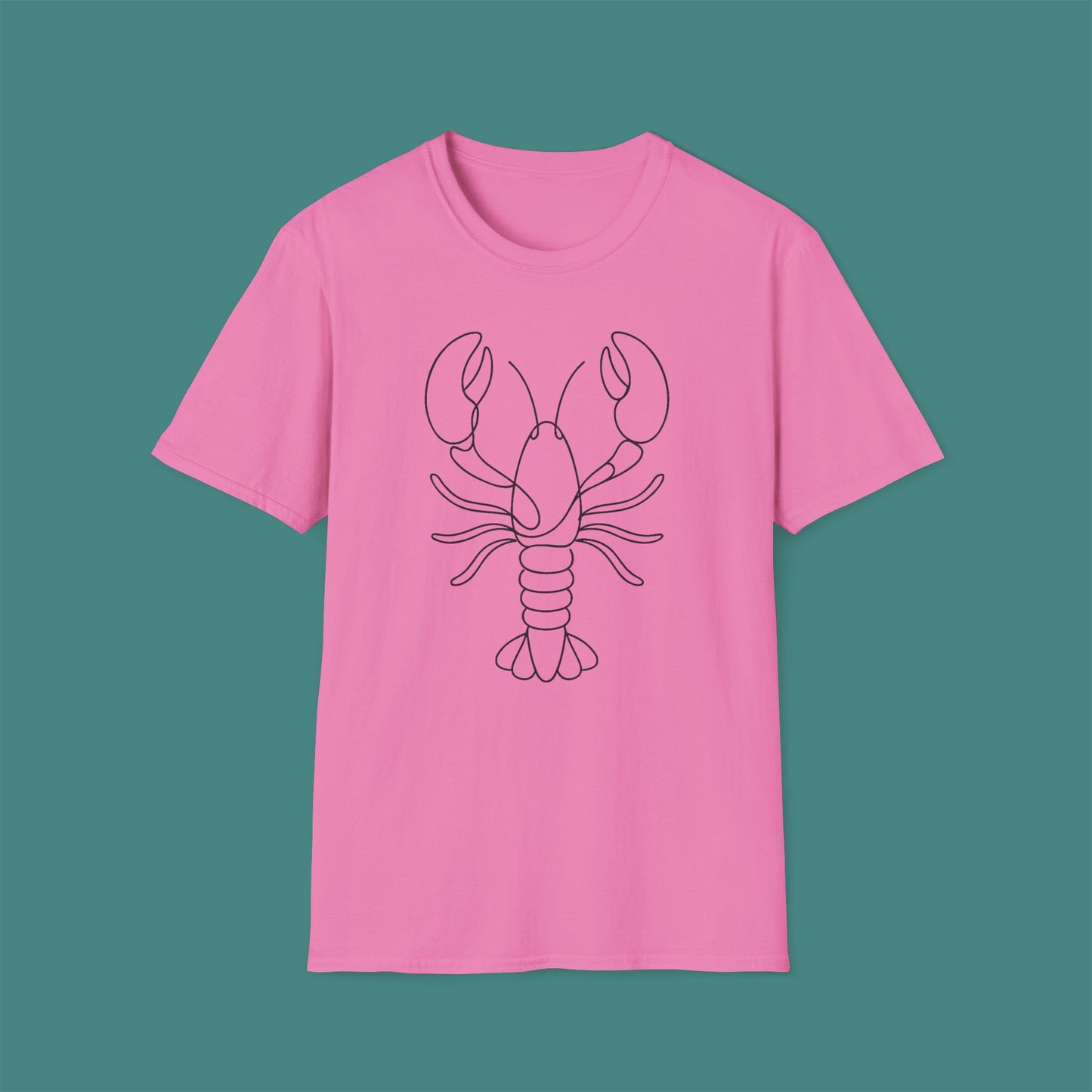 Minimalist Line Art Lobster Unisex T-Shirt