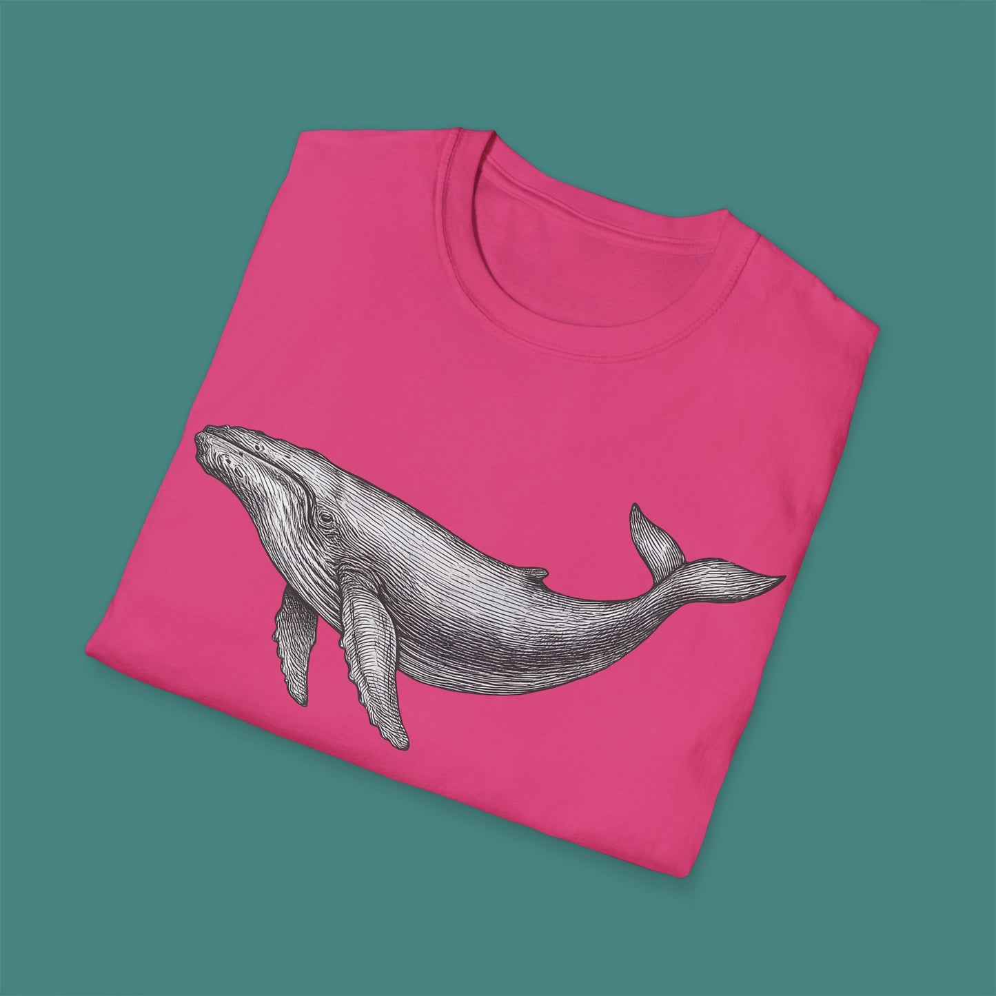 Vintage Etching Whale Unisex T-Shirt