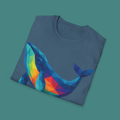 Geometric Polygon Whale Unisex T-Shirt