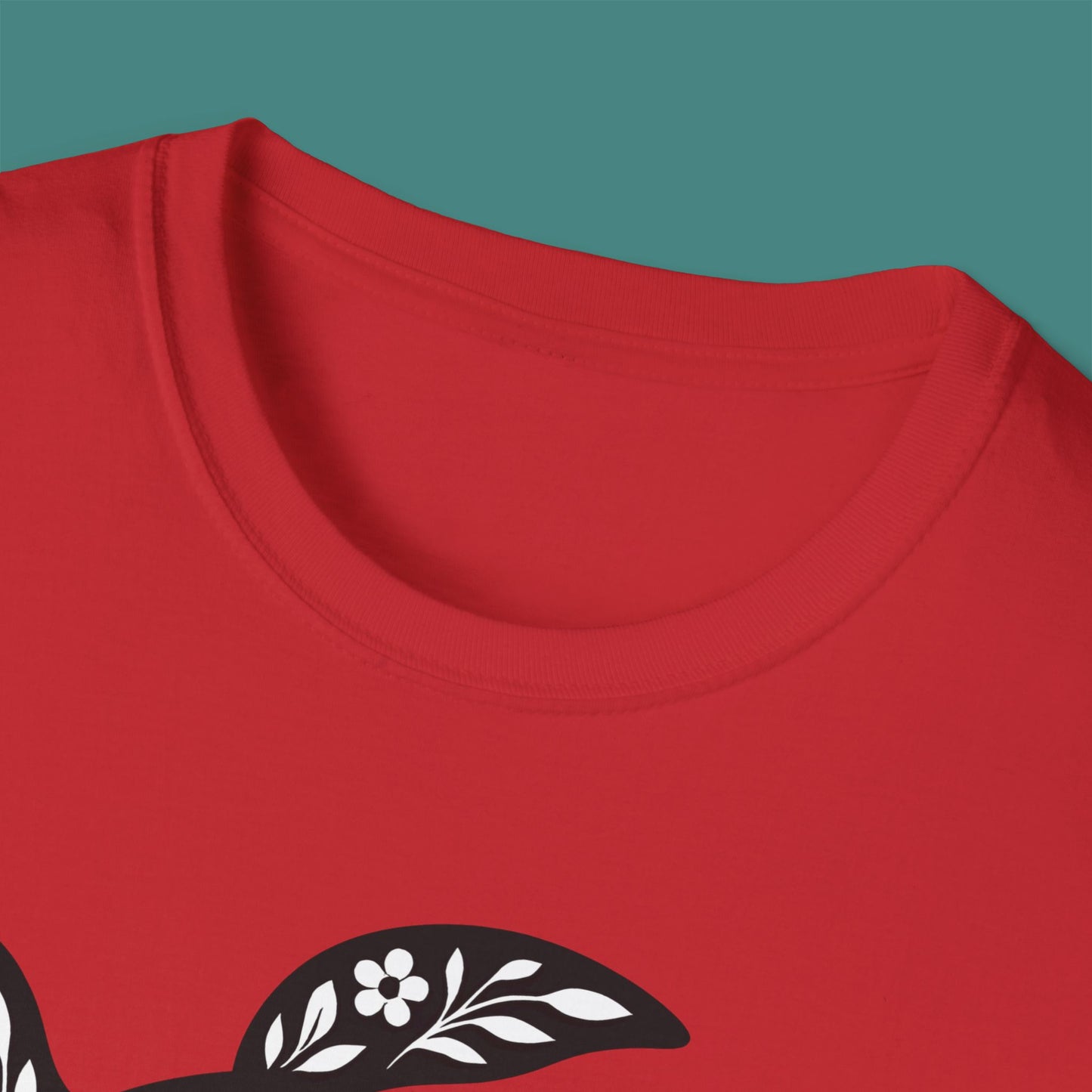 Floral Turtle Silhouette Unisex T-Shirt