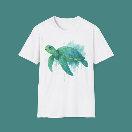 Watercolor Splash Turtle Unisex T-Shirt