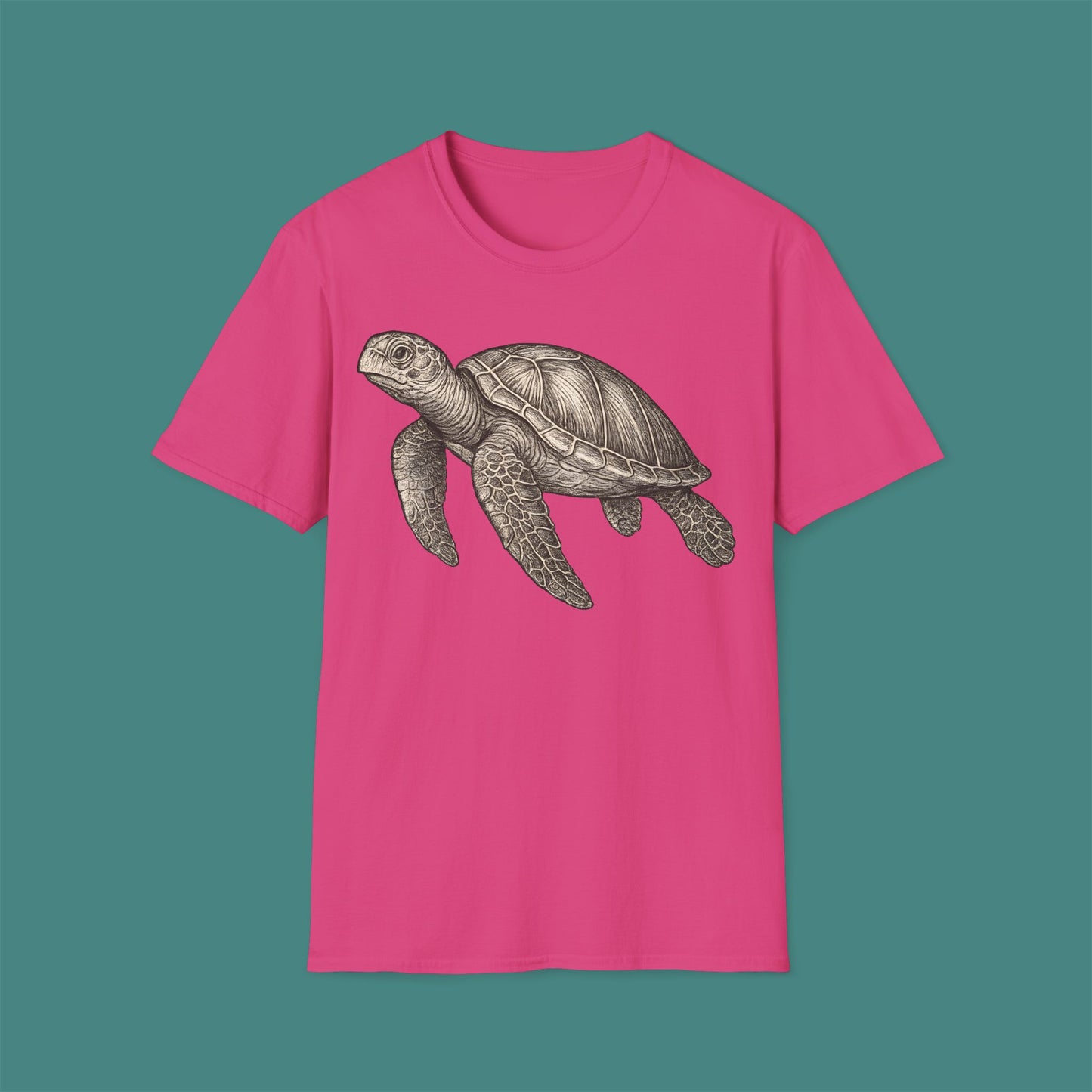 Vintage Etching Turtle Unisex T-Shirt