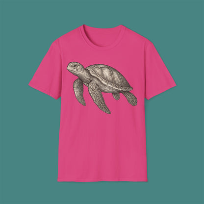 Vintage Etching Turtle Unisex T-Shirt